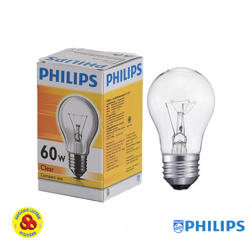 Jual Lampu Pijar Bulb 60w E27 Clear Philips Gudang Listrik